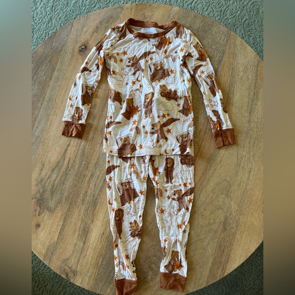 Little Sleepies Brown Bear Kids Pajama Set